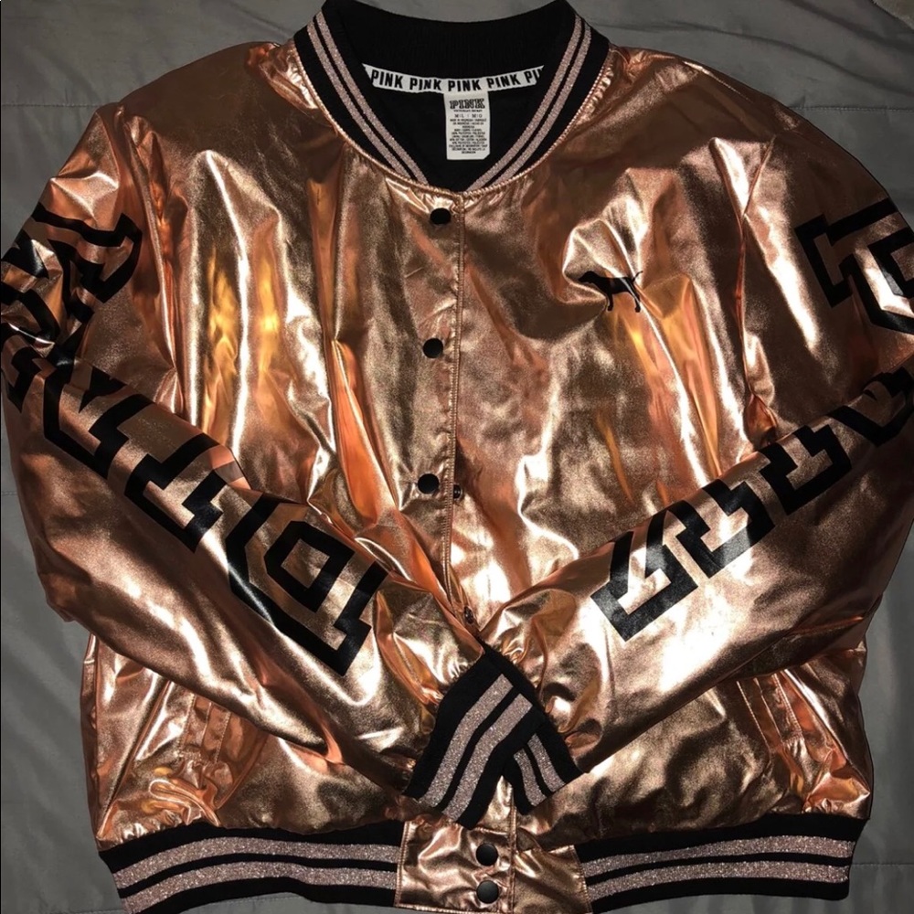 Rose Gold Fashion Show Bomber Jacket